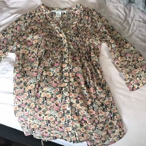 Floral American Rag tie shirt